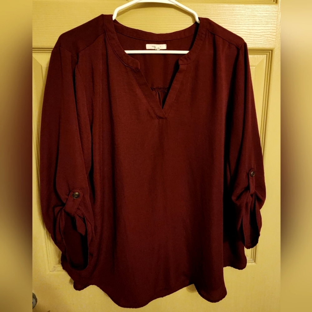 Maurices 3/4 sleeve blouse - Maroon
